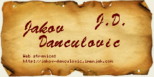 Jakov Dančulović vizit kartica